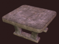 Hewn Stone Square Table